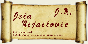 Jela Mijailović vizit kartica
